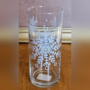 Royal Norfolk Christmas Snowflake 16 oz Cooler Glass/Tumbler